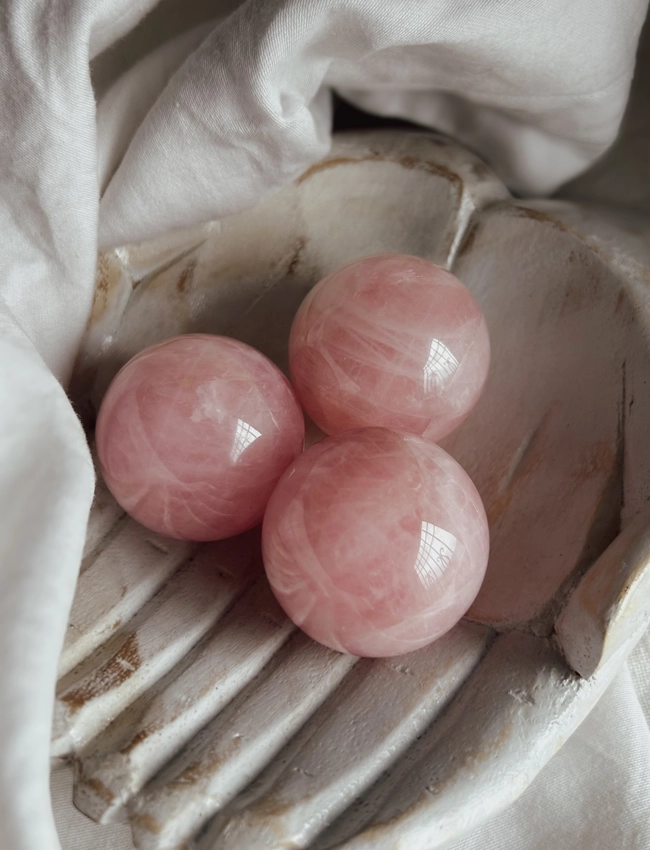 sfera in Quarzo Rosa